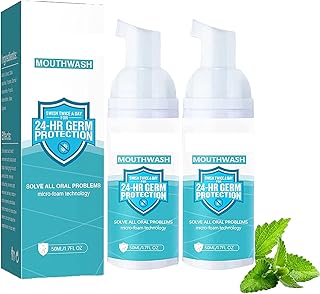 50ml*2pcs Toothpaste Foam Mouthwash, Ultra-Fine Mousse Mouthwash Foam Toothpaste, 24-Hr Micro-Mouthwash Foam Technology Solve All Oral Problems