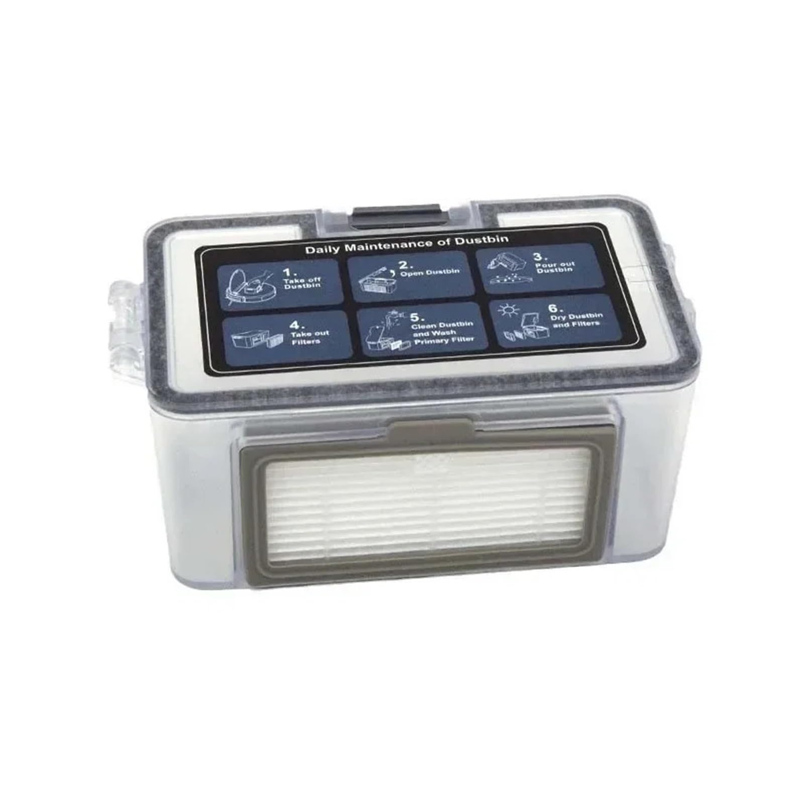 UINJIASCB Robot Cleaner Water Tank/Dust Box, Compatible For Cecotec Conga 999/Kabum Smart 100/Teendow BR151/ONSON BR150/BR151/MANVINS G20(B)