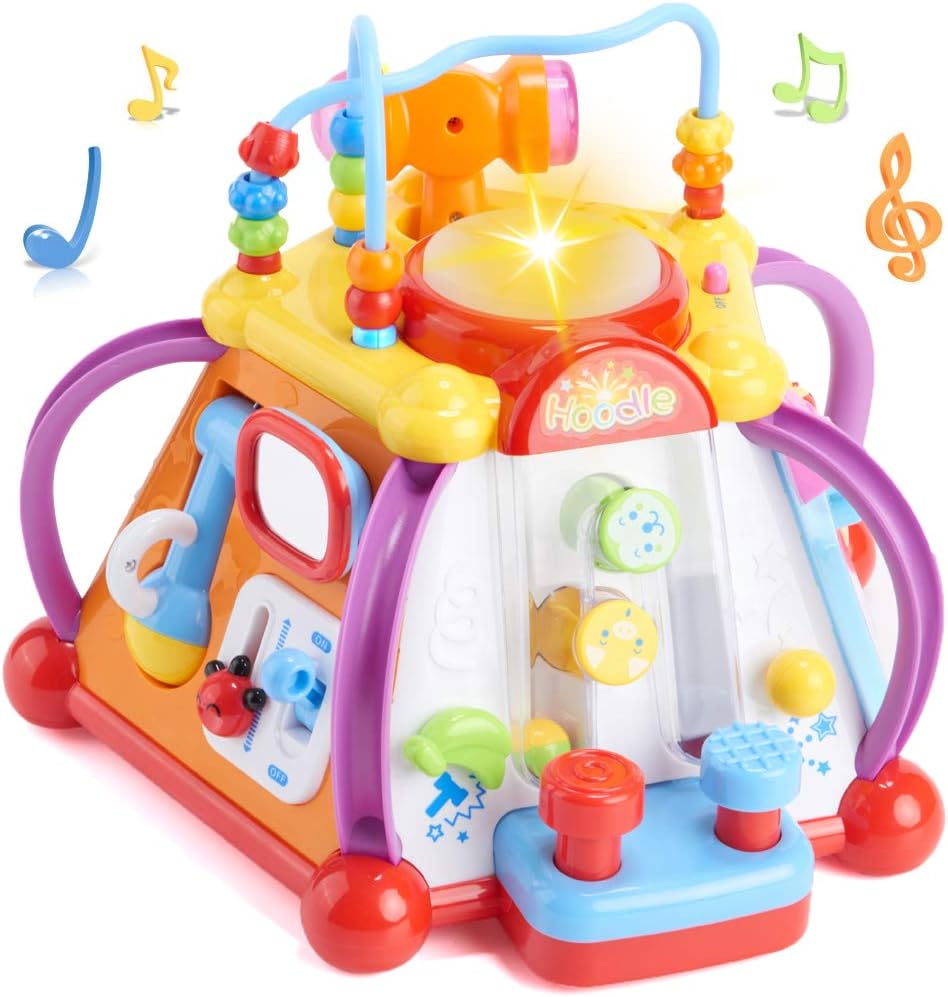 Woby Musical Activity Cube Toy Educational Game Play Center Toy with Bead Maze