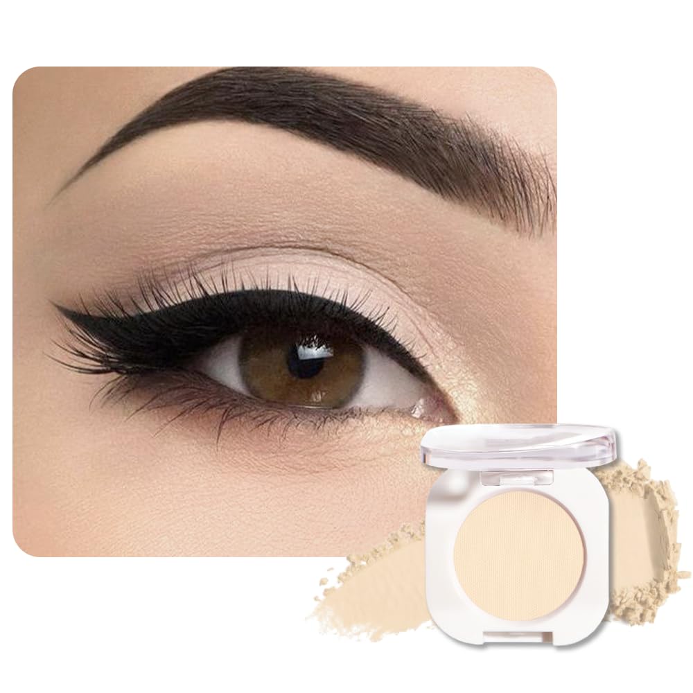 Smoky Beige Matte Single Eyeshadow, Highly Pigmented Neutral Powder Eye Shadow, Long-Lasting Waterproof, Smooth Blendable Texture, Lightweight Formula, Vegan Cruelty-Free Eye Makeup for Daily Looks 17 Smoky Beige Matte