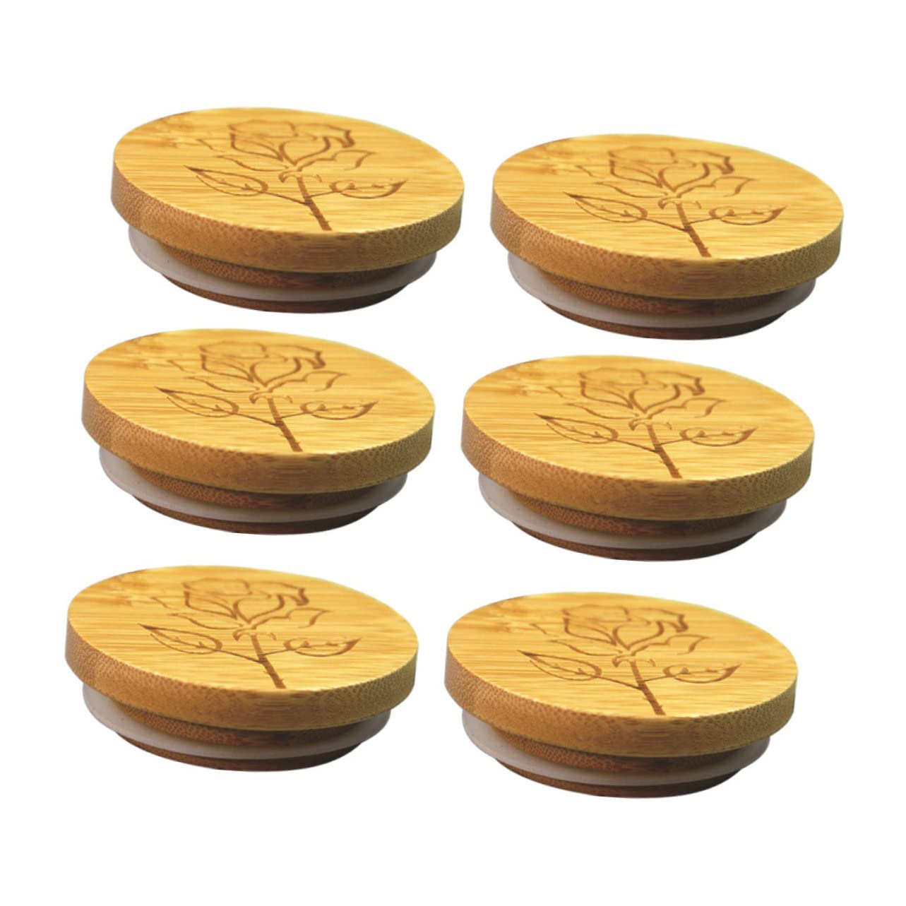 NAMOARLY 6Pcs Lids for Yogurt Jars Reusable Pudding Jar Covers Yogurt Bottle Supplies Fits Jars for Mousse and Dessert Storage