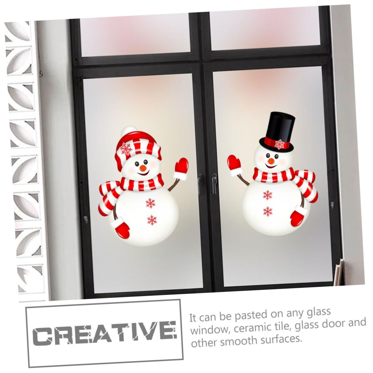 TOPBATHY 6 Blatt Aufkleber Für Weihnachtsfenster Dekorative Aufkleber Selbstklebende Fensteraufkleber Weihnachtszubehör DIY Weihnachtsfensteraufkleber Schneemann Fensteraufkleber