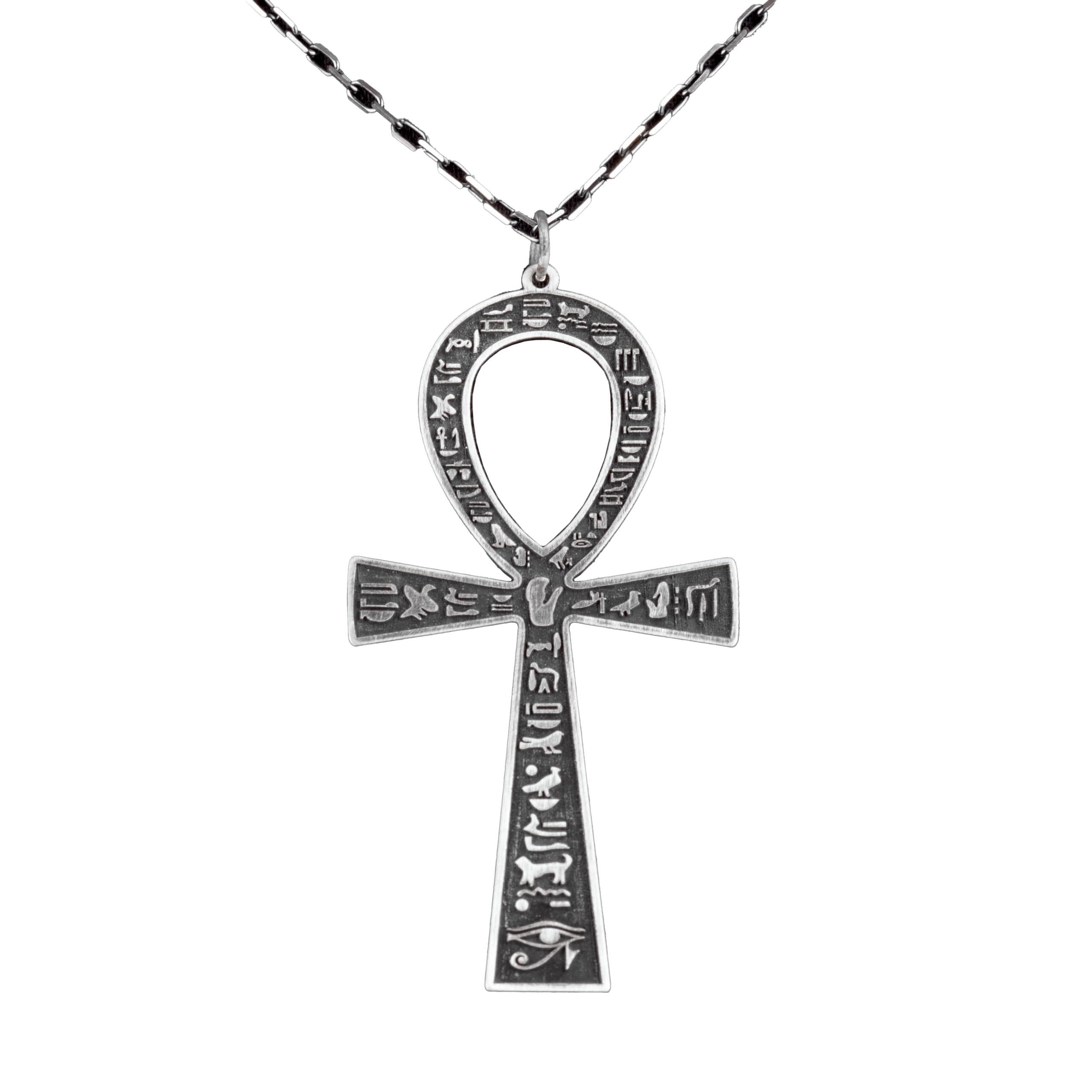 Egyptian Goddess Necklace for Men Key of Life Necklace 925K Sterling Silver Necklace for Men Egyptian Myth Necklace, Sterling Silver, No Gemstone-image-29