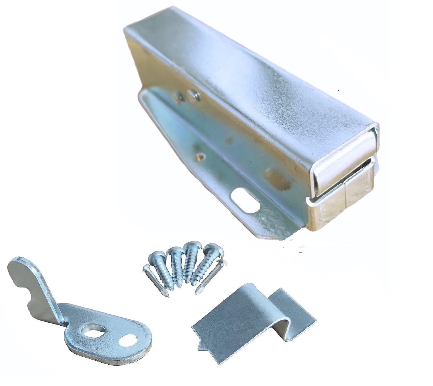 Scarfell Silver Loft Door Touch Catch Hatch Push To Open - Attic/Cupboard Door Latch