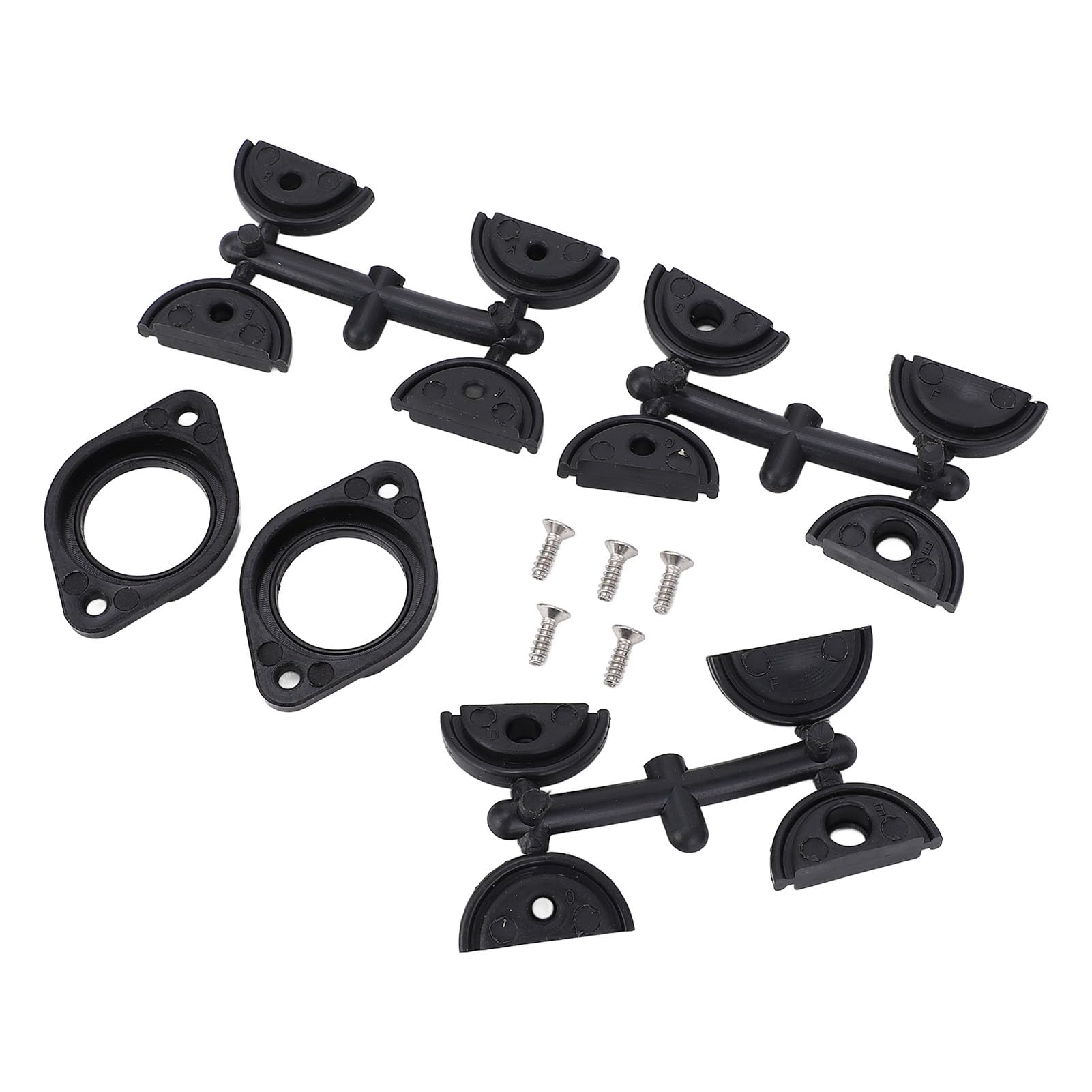 MiOYOOW 4 Anneaux De Levage à Glissière – Acier Inox 304, Ø16 Mm, Avec Patins Caoutchouc – Pour Kayak, Canoë, Bateau