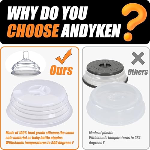 Miniatura 2 de Cubiertas de silicona para tazones - Cubierta para salpicaduras de microondas y cubiertas de platos para cocinar en el horno