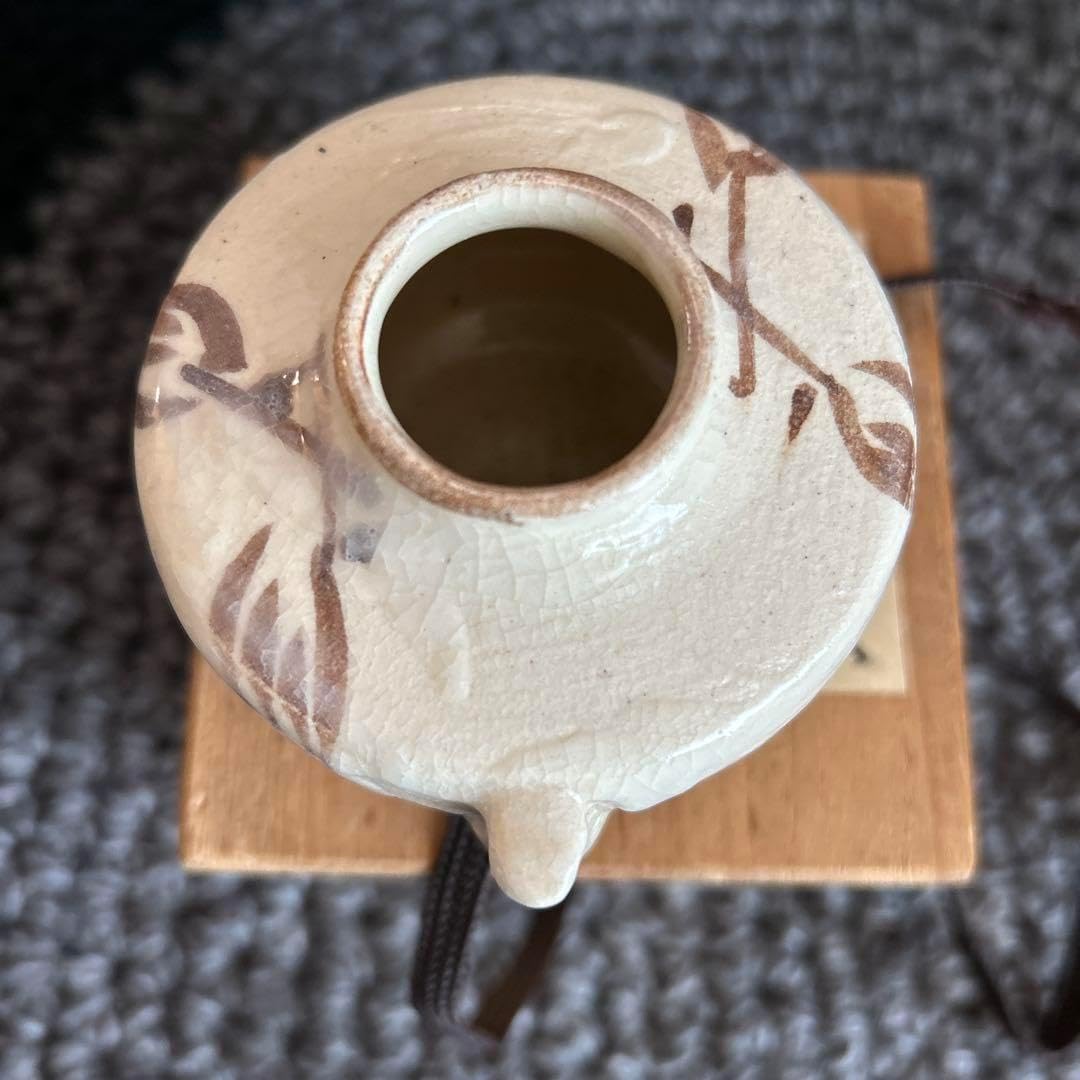 旧蔵中国骨董 唐白磁壺型一輪挿し花入古くから中国で愛用