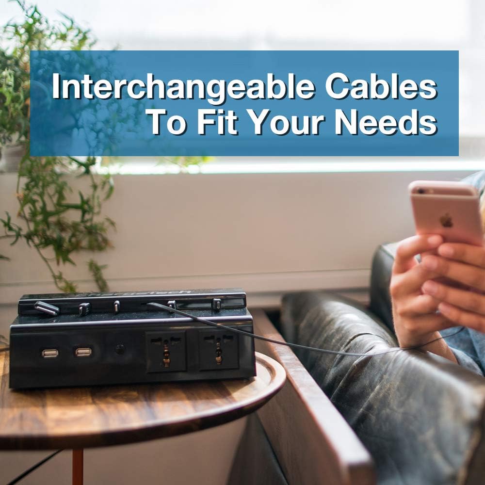 ChargeTech Cell Phone & Laptop Charging Station Dock Hub + AC Outlets | High Speed Universal Cables for All Devices | Model: CS8 : Cell Phones & Accessories
