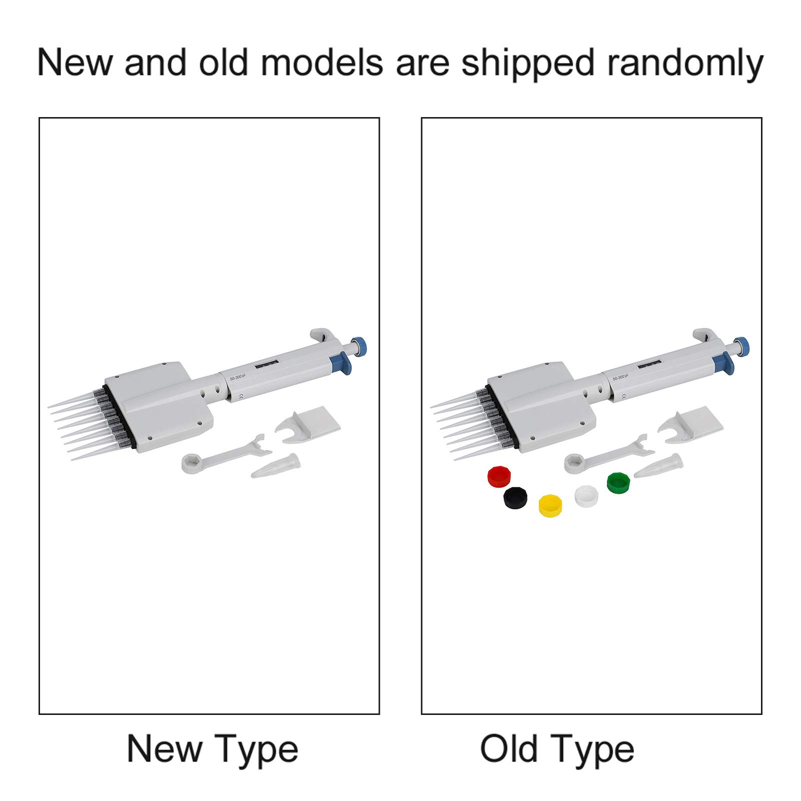 8-Kanal-Mehrkanalpipette, einstellbare Pipetten-Mikropipette 50-300μl
