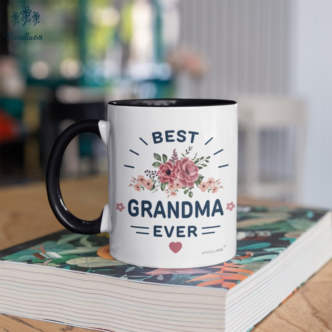 Vivulla68 Best Grandparents zestaw kubków do kawy prezenty 325 ml - prezenty prezenty dla babci i dziadka