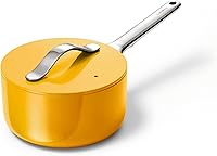 Vista 30 de Caraway - Sartén de cerámica antiadherente con tapa (1.75 qt) - No tóxica, sin PTFE ni ácido perfluorooctanoico (PFOA) - Apto para horno