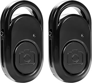 2 Piezas Control Remoto Bluetooth Cámara, Disparador Remoto Smartphone y Tablet Inalámbrico con Un Solo Botón, Compatible con iOS y Android, Alcance 10 Metros, Selfies, Fotos Grupales, Vlogs Streaming