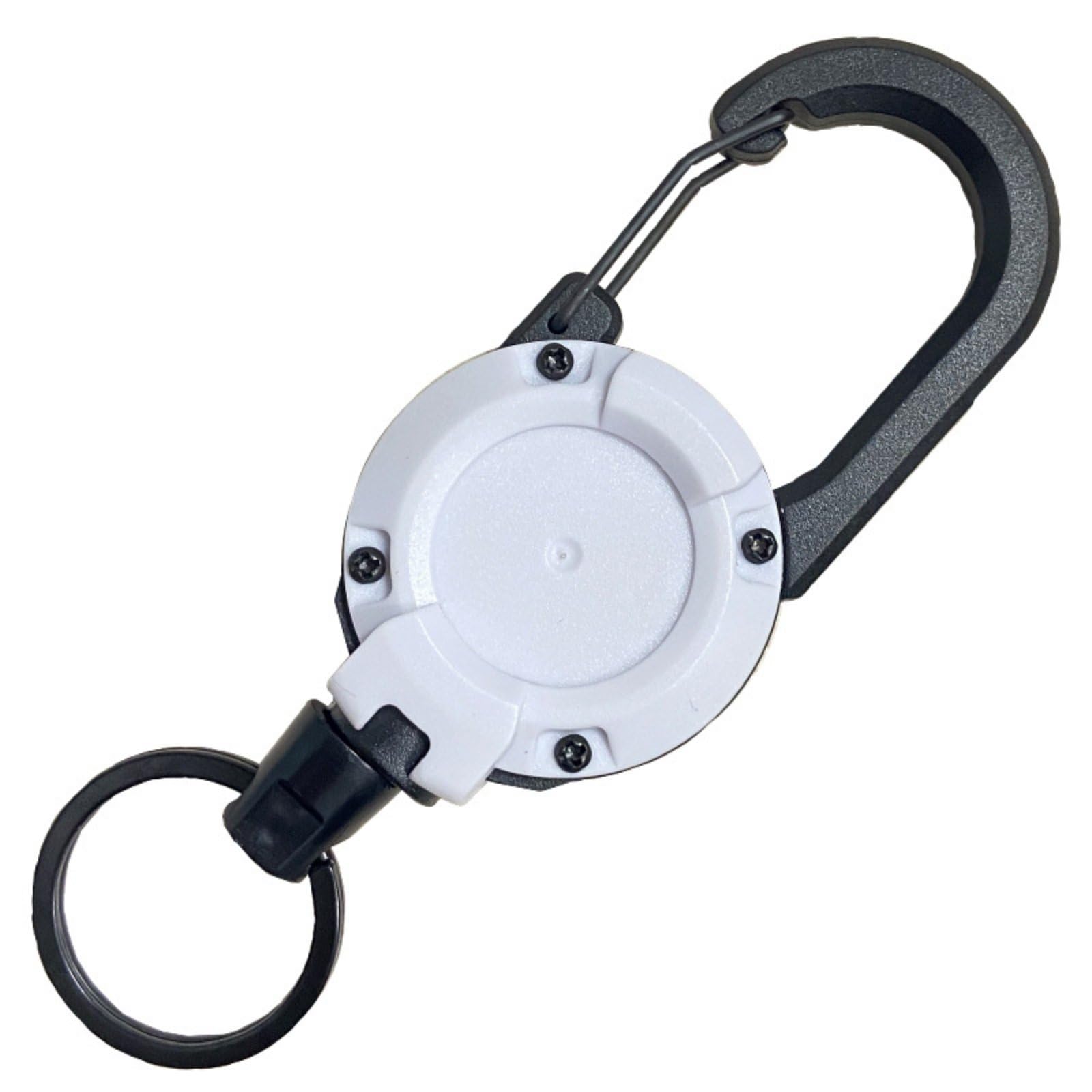 APIRILY Retractable Carabiner Keychain Steel Wire Cord Carabiner Key Reel Sturdy Duty Retractable Keychain Portable Gear Fastener, White | Key Chains Rings & Cases | Mens Accessories-image-37