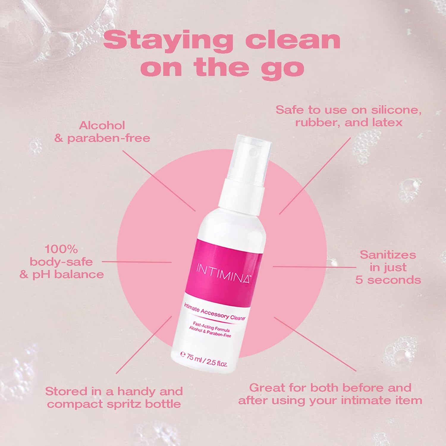 Intimina Intimate Accessory Cleaner - Menstrual Cup Cleaner, Menstrual Disc Cleaner, Period Cup Cleaner