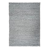 THE DECO FACTORY DESERTUM – Alfombra trenzada de yute gris 120 x 170 cm