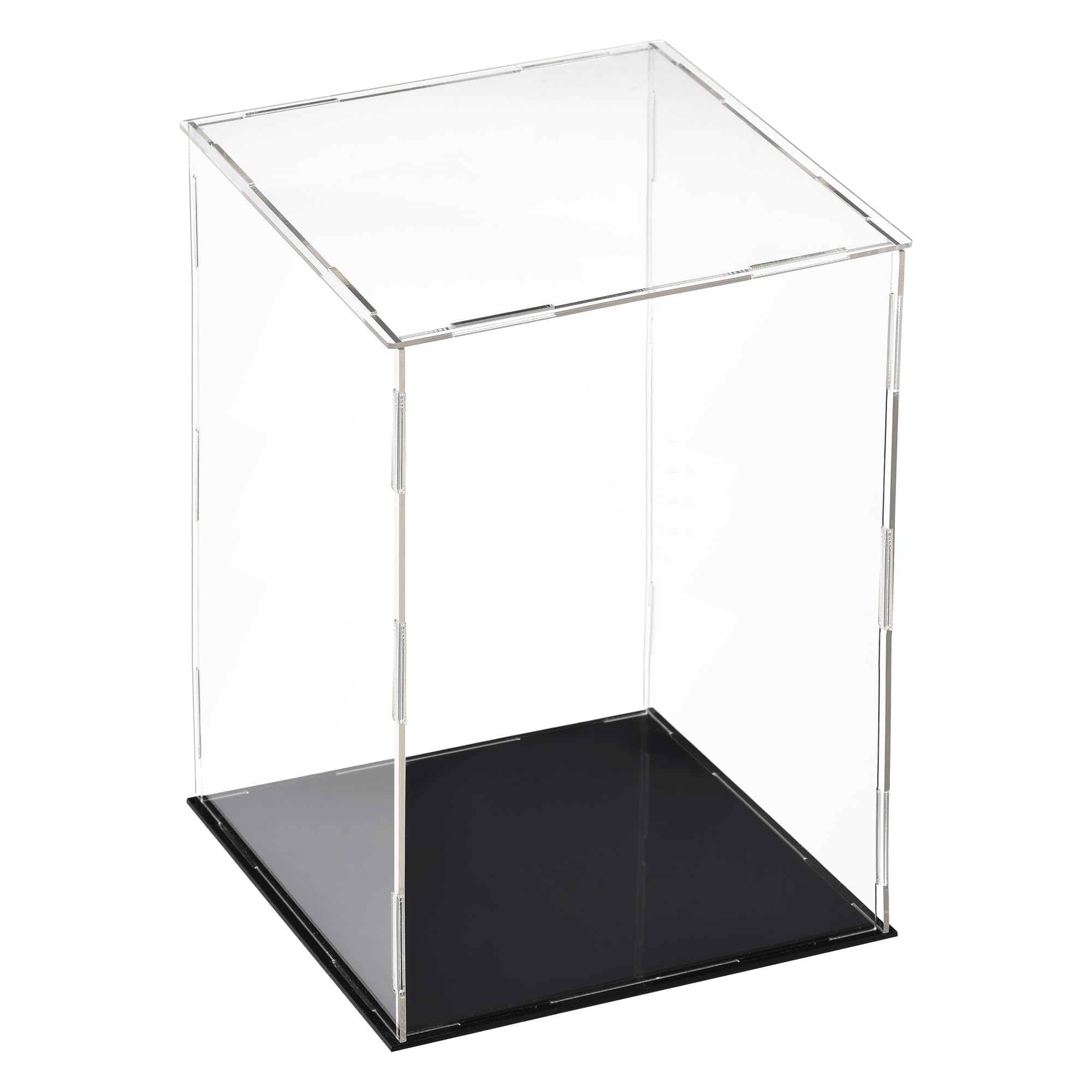 sourcing map Acrylic Clear Display Case Box Dustproof Protection Showcase Cube Collectibles Show Box 7.9x7.9x11.8inch