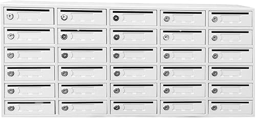 Miniatura 2 de FixtureDisplays Taquillas de la estación de almacenamiento del teléfono celular de 30 ranuras con ranura de 5.5" L funciona para mini, caja de