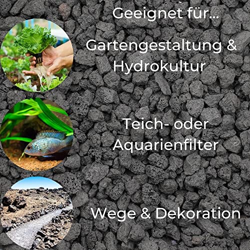 Lavamulch Garpet Lavastein Lavagranulat für Garten und Pflanzen