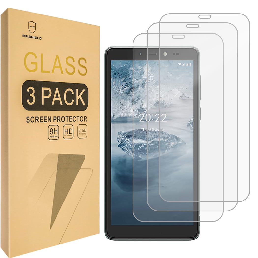 Mr.ShieldDesigned For Nokia C2 2E / Nokia C2 2nd Edition [Tempered Glass] [3-Pack] [Japan Glass with 9H Hardness] Screen Protector