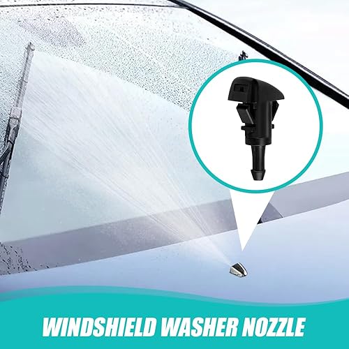 Miniatura 3 de 4805742AB - Kit de limpiaparabrisas delantero, boquilla de lavado y manguera de líquido de 6.6 ft con conector, kit de manguera de lavado de