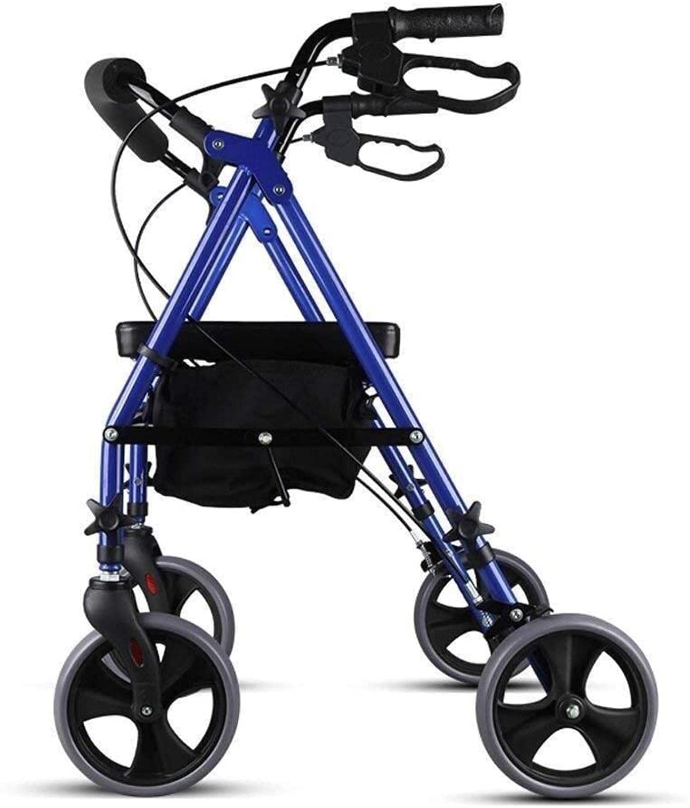 Rollator Walker Rama do chodzenia Standardowy chodzik Rollator Roller Walker dla osób starszych - aluminiowy składany chodzik, wózek z regulacją wysokości Comfortable anniversary