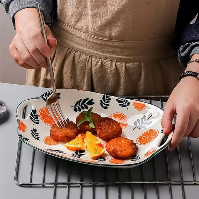 Porcelain Bakeware Set, Rectangular Baking Dish, Baking Pans for Kitchen, Cooking, Cake Dinner, Hotel, Restaurant, Banquet and Daily Use (Pack of 1PCS)