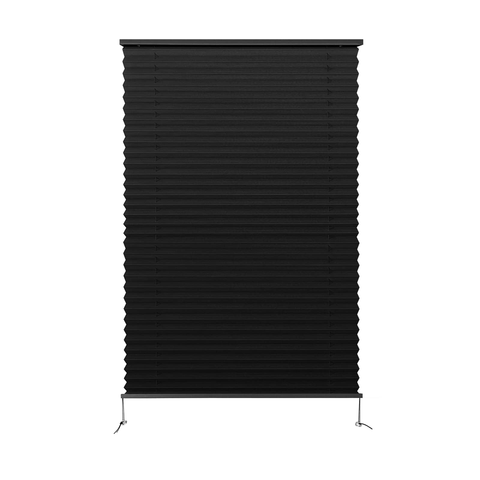 Dulepax RV Pleated Shades, 26" W x 38" L Black Window Blinds for Camper, Travel Trailers, Motorhome