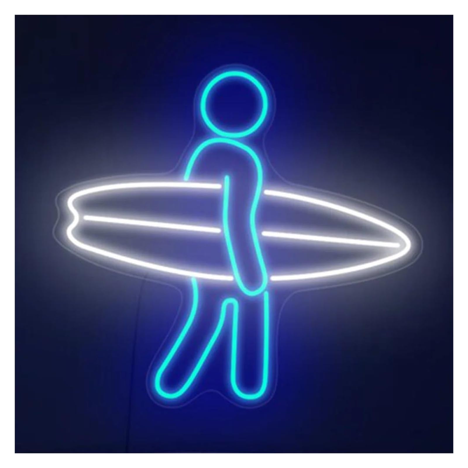 LEMST Signs Lamp Surf Neon Signs USB Powered Adjustable Brightness Surfboard Neon Lights, Suitable for Window Decor Business Neon Lights 32cmx32cm(C)