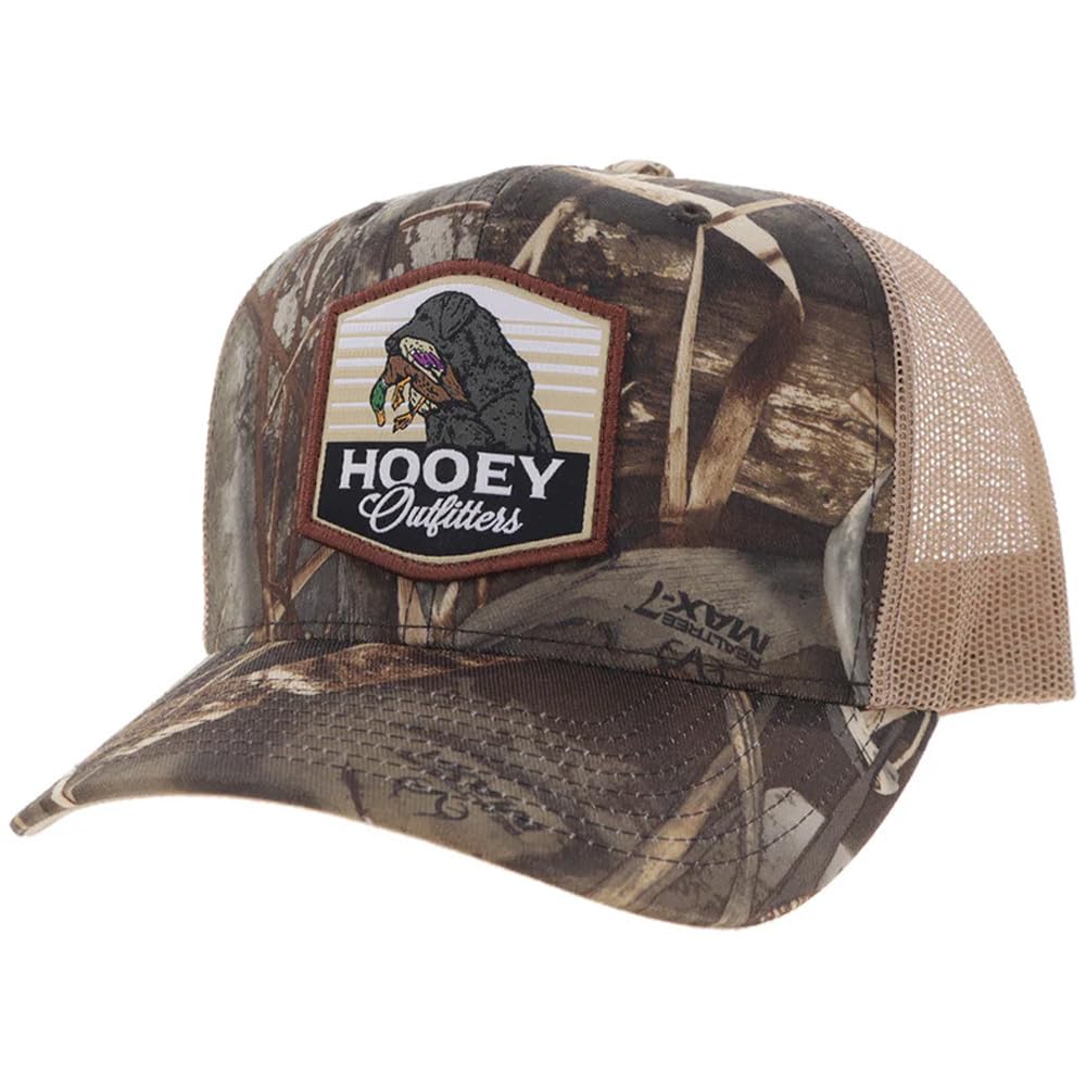 HOOEY Outfitters Original Realtree Camo Snapback Hat - Adjustable Cap for Men & Women, Outdoor Hunting & Fishing Hat, Camo/Tan, One size