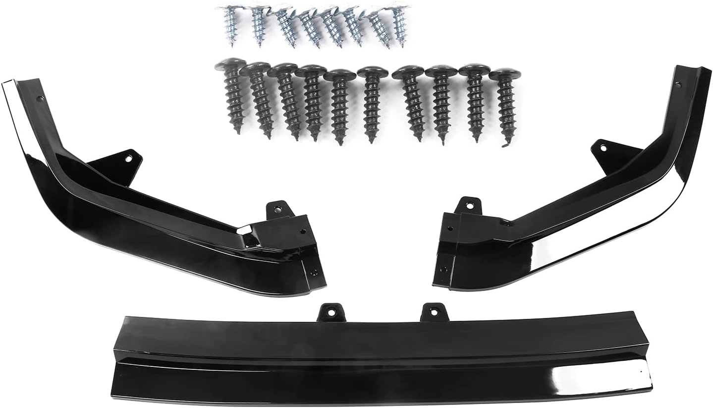 IKON MOTORSPORTS, Front Bumper Lip Compatible with 2022-2024 Honda Civic 11th Gen 4-Door Sedan & Hatchback, Matte Black RS Style PP Front Bumper Lower Lip Spoiler Bodykit