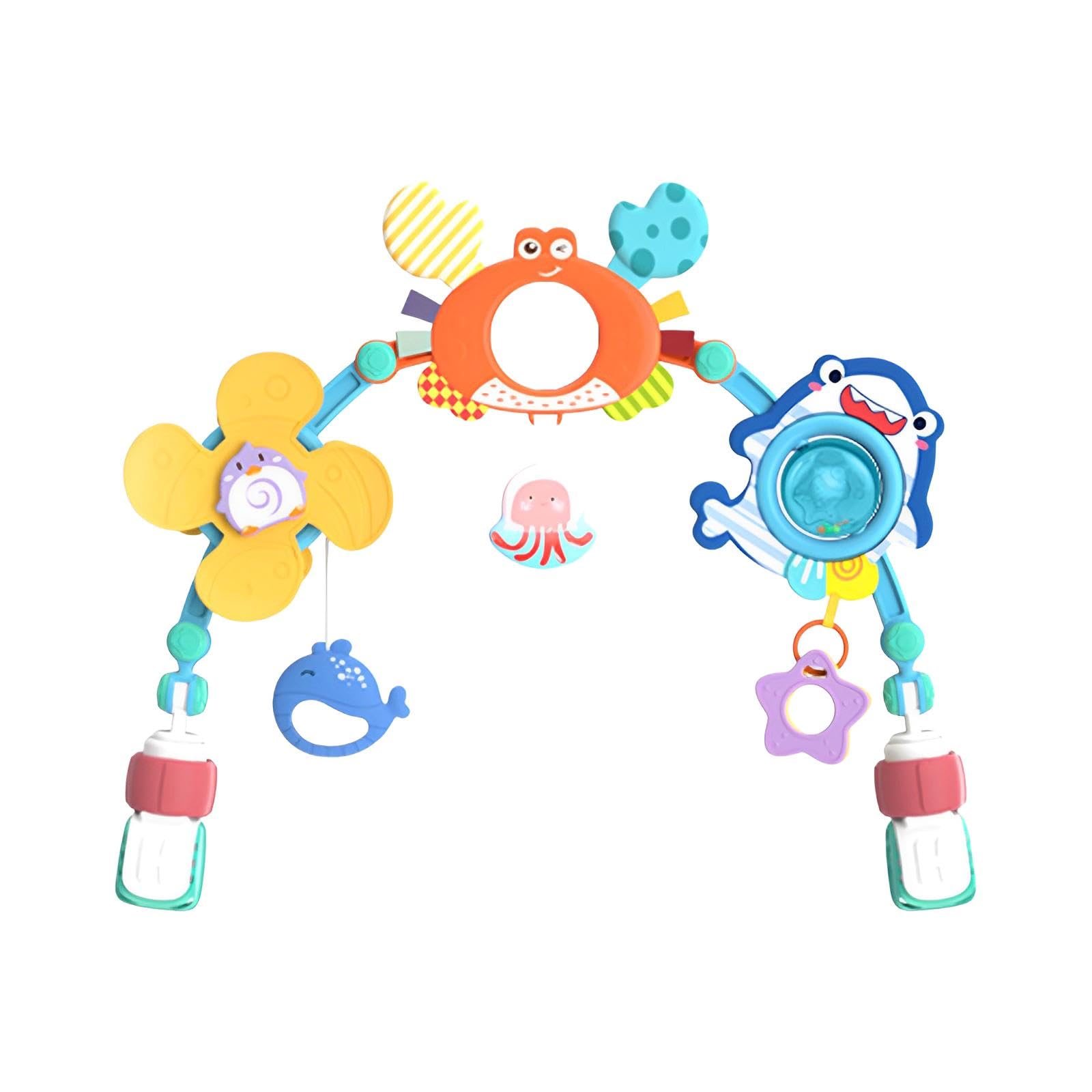 Merishopp Baby Stroller Arch Toy Hanging Activity Arch Toy for Girls Boys Newborn Pram Crab-picture-17