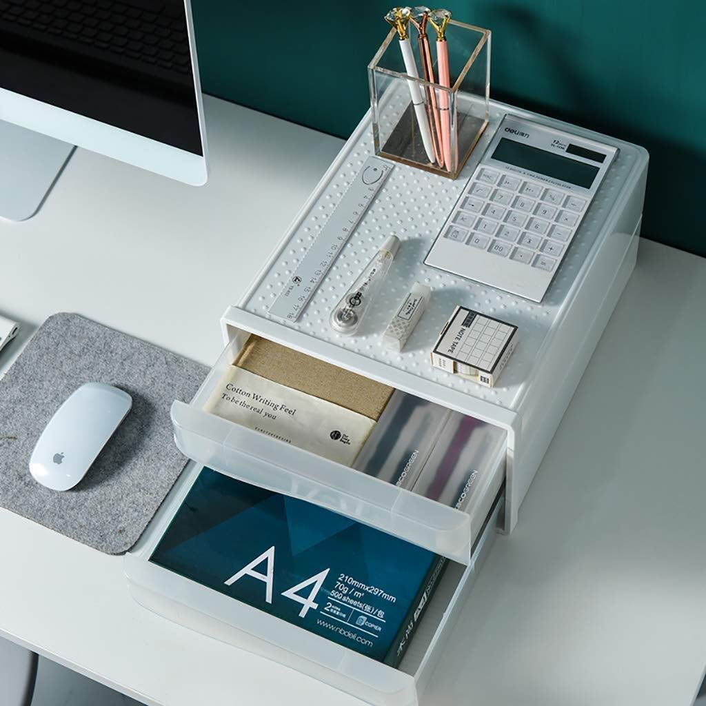 Progettazione impilabile del multi cassetto dell'armadietto di archivio dell'ufficio per la soluzione di archiviazione soddisfacente materiale plastico di qualità 26x34x17cm