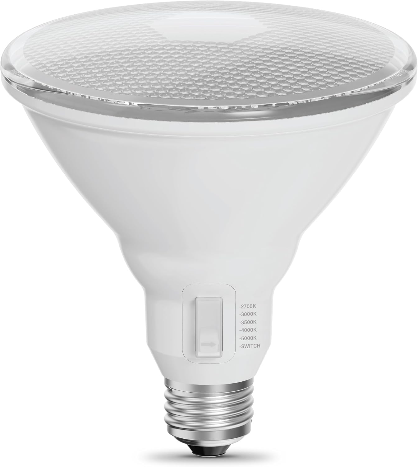 Feit Electric LED Reflector Light Bulb, Dimmable, Adjustable White 2700K–5000K, High CRI, Enhance Series, 25,000-Hour Lifetime, Indoor/Outdoor Use, 120-Watt LED