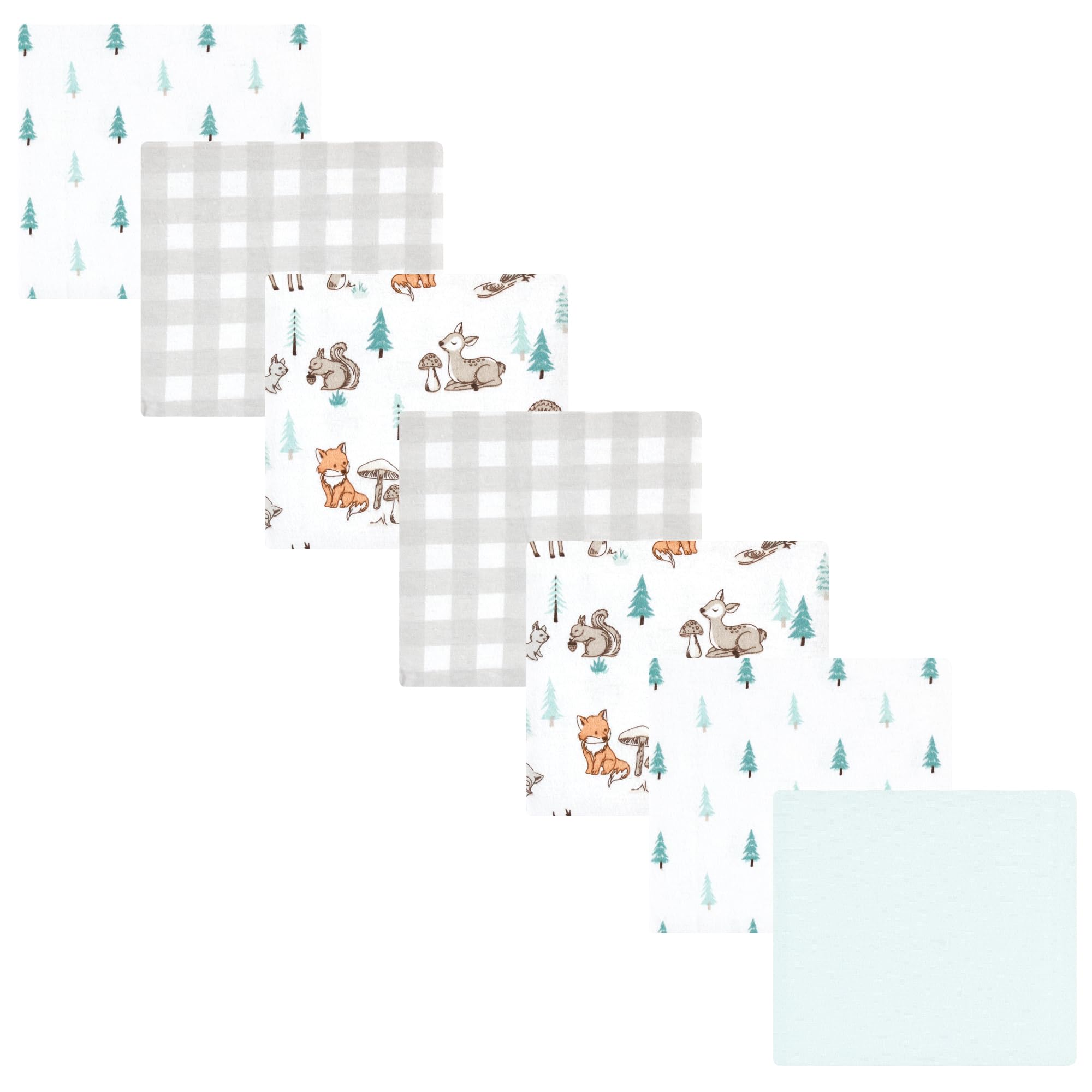 Luvable Friends Little Treasure Flannel Receiving Blankets 7pk