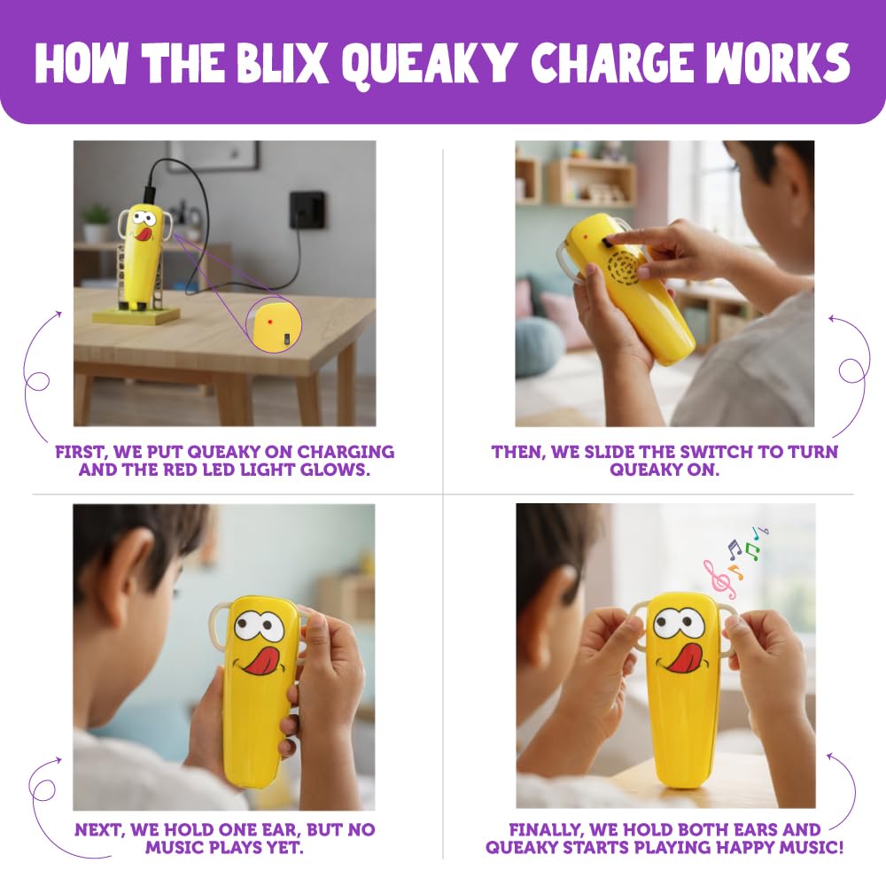 Blix Queaky Charge Rechargeable Sound Making Toy For Kids. Conductivity Experiment Toy. Perfect Toy For Creative Pranks. Circuit & Resistance Experiment Gift For Boys And Girls. Made In India (Yellow) — Amazon image 7