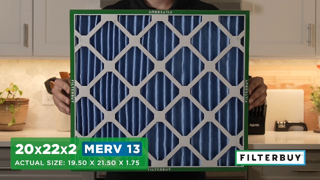 Image of Filterbuy 20x22x2 Air Filter MERV 13 Smoke & Allergy Defense (4-Pack)