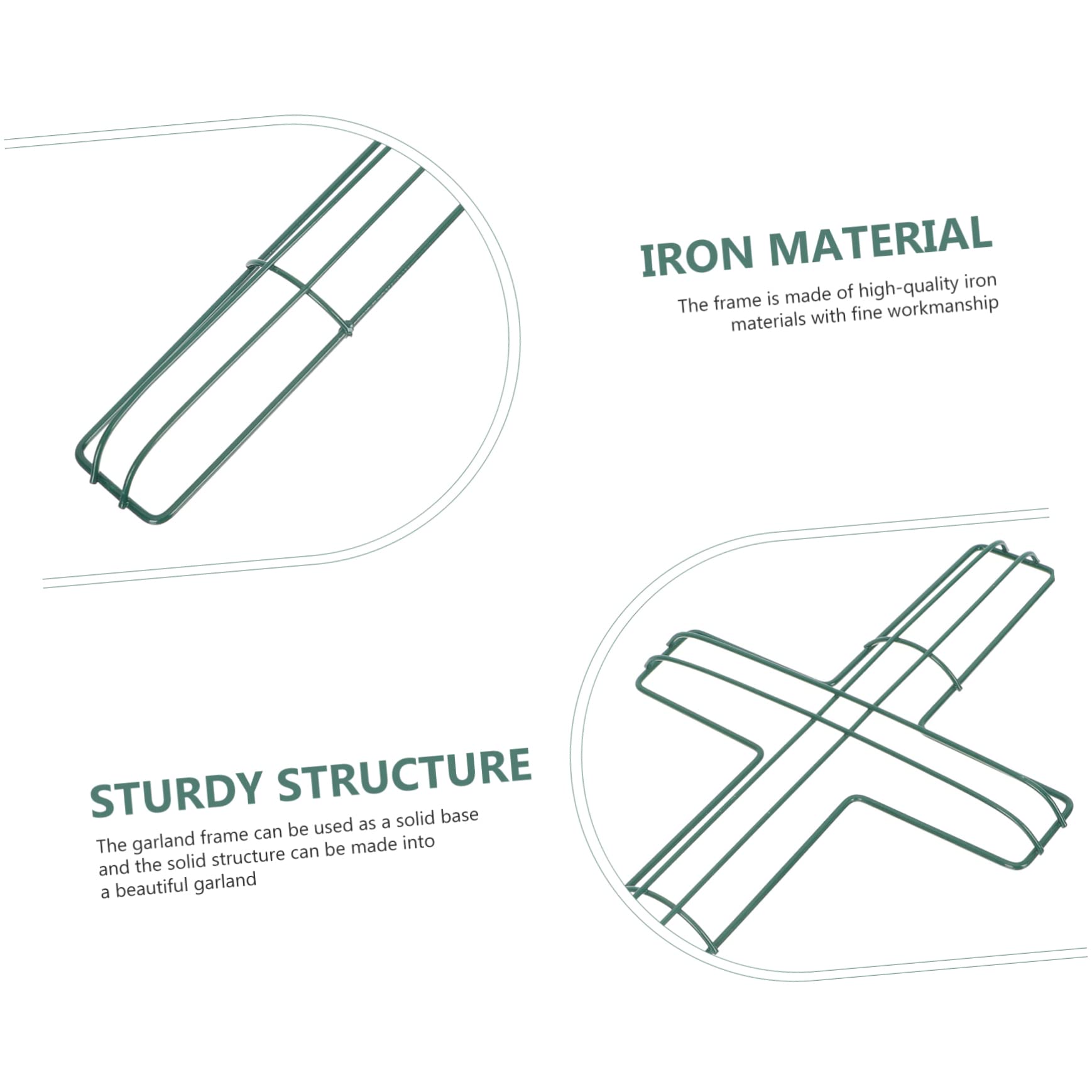 MUSISALY Iron Wreath Support for Holiday Decor Cross-Shaped Flower Arrangement Frame for Christmas and Easter Sturdy and Easy to Use Garland Rack