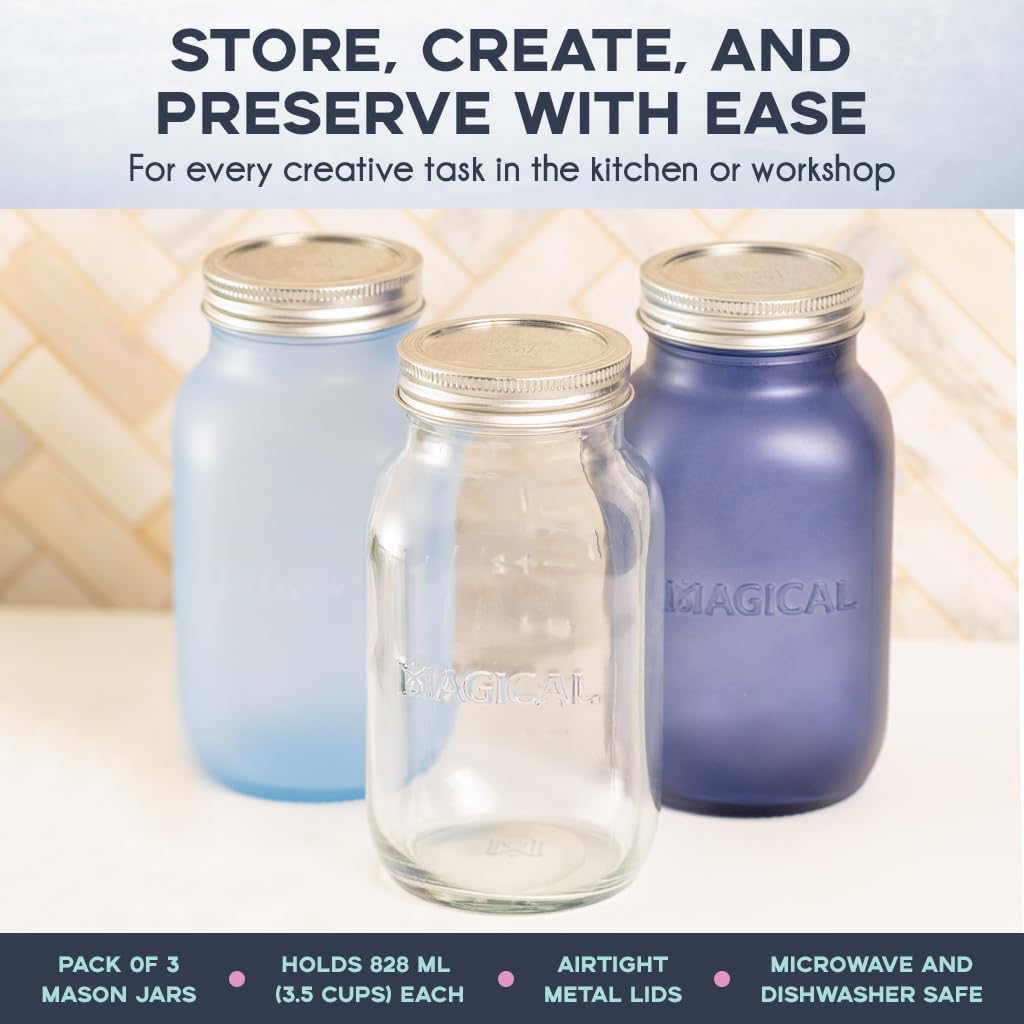 Magical Butter Filter Press Bundle – BPA-Free Strainer, Silicone Butter Tray & 3 Mason Jars – Complete Infused Butter & Oil Storage Kit