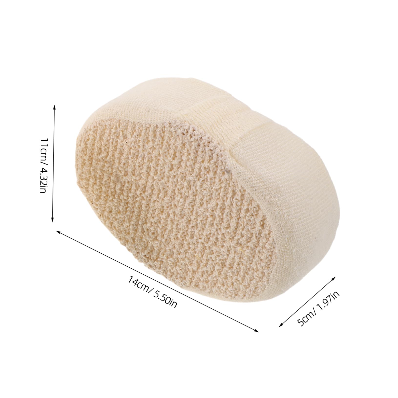 MUCKLILY 2Pcs Natural Sisal Loofah Body Scrubber Shower Cleaning Sponge for Men Women Durable Exfoliating Tool with Enhanced Texture for Skin Care and Deep