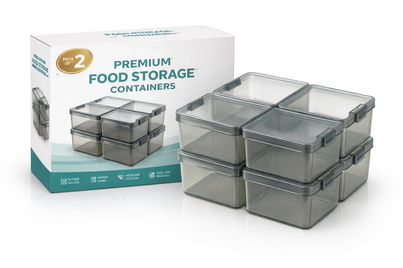 Premium 4-Block Multipurpose Storage Box | Transparent Plastic Organizer for Jewellery, Pooja Items, Cosmetics & Small Accessories | Airtight, Dustproof, Stackable | Pack of 2-image-30