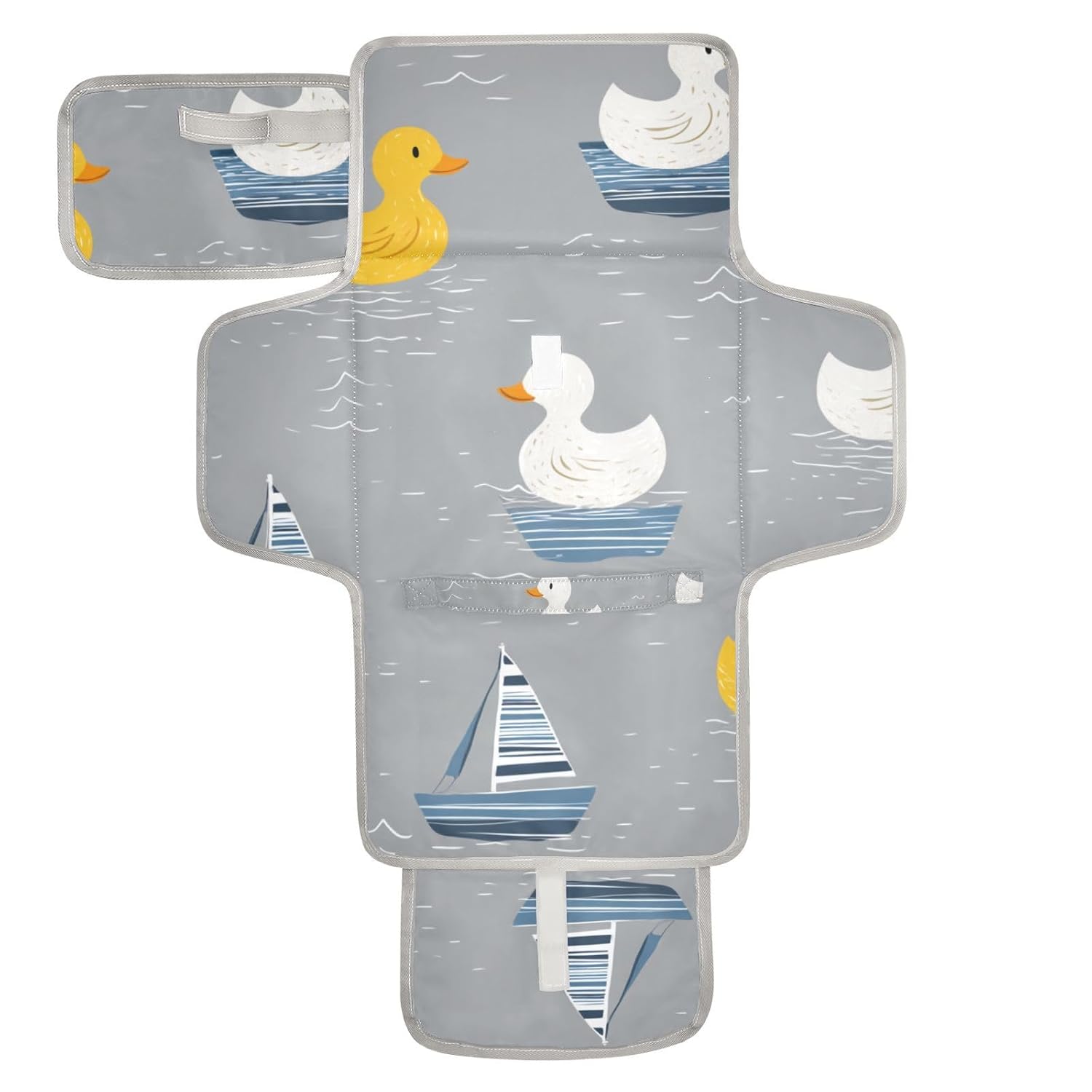 Cute Woods Duck Ocean Reusable Changing pad Portable with Tissue Pocket Diaper Changing pad Portable with Built-in Pillow cambiador de pa?ales para Bebes