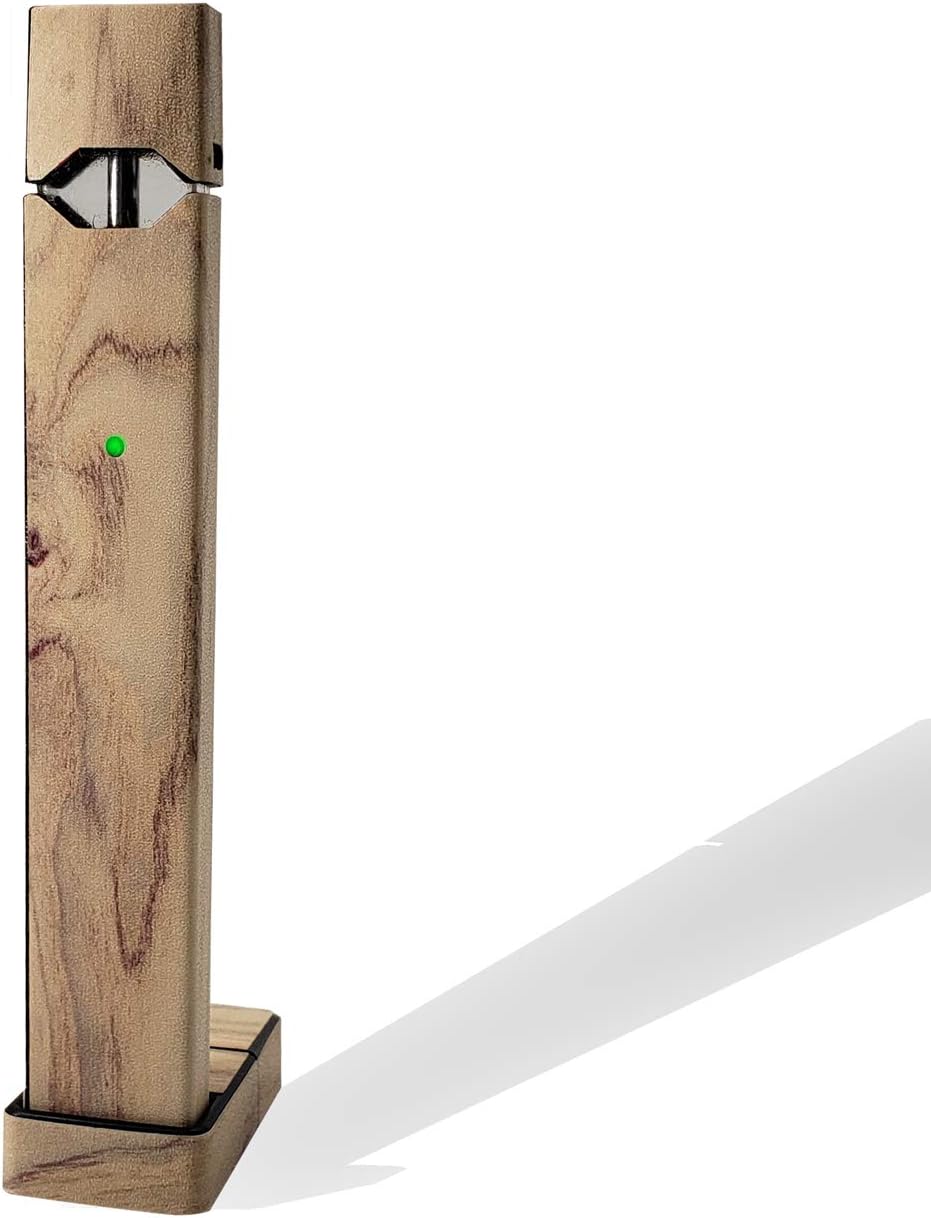 Decal Skin Wrap for JUUL Pods and Charger | Removable Without Sticky Residue | Protective Sticker | Accessories (Wrap Only, No Vape Device Included) | 2 Pack (Wood)