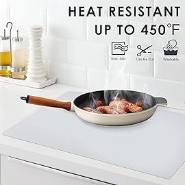 Extra Large Flexible Silicone Table Mats for Kids - Non-Slip, Waterproof, Heat Insulation Countertop Protector - Pastry Mat, 27.6\'\'x19.7\'\' Gray, 1Pcs