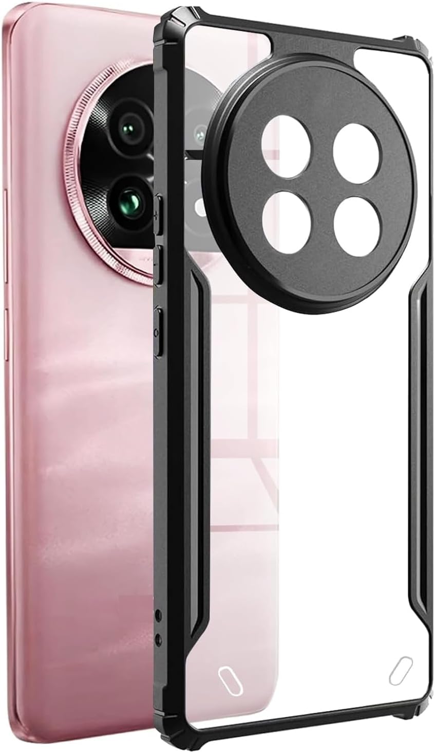 Zubitech Honor X9c 5G Clear Hard PC Back Cover Case with Shockproof Premium TPU Black Border 360 Degree Impact Resistant Camera lens Protection Transparent Cover For Honor X9c 5G