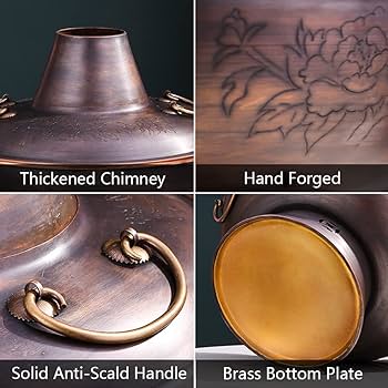 Amazon.com: DOWNER Traditional Chinese Copper Hot Pot, 40cm (7-8