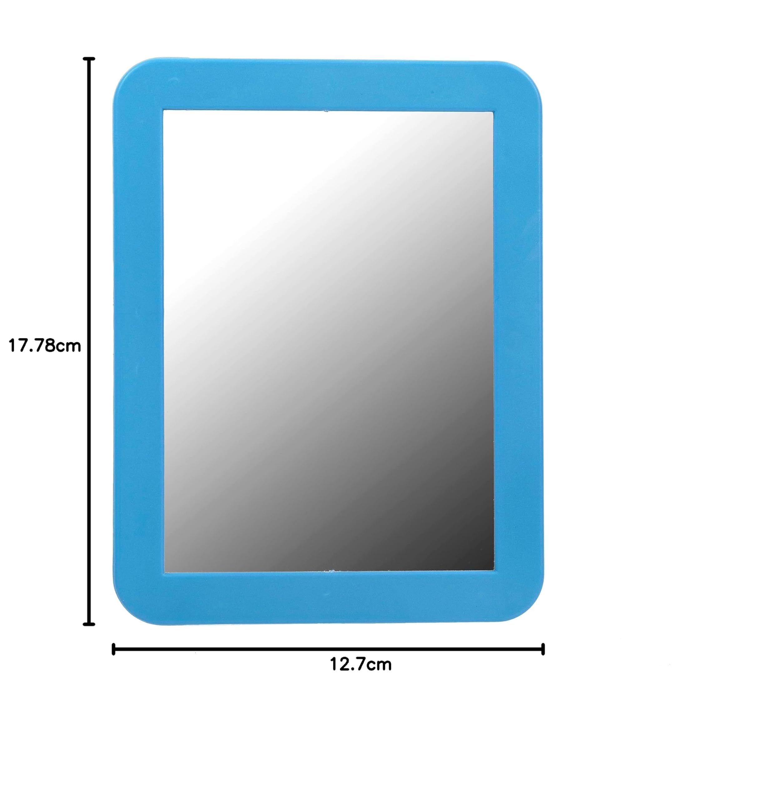 Miroir Magnétique Rectangulaire Compact – Pour Casier, Bureau, Salle De Bain – Surface Large, Image Sans Distorsion – Rose