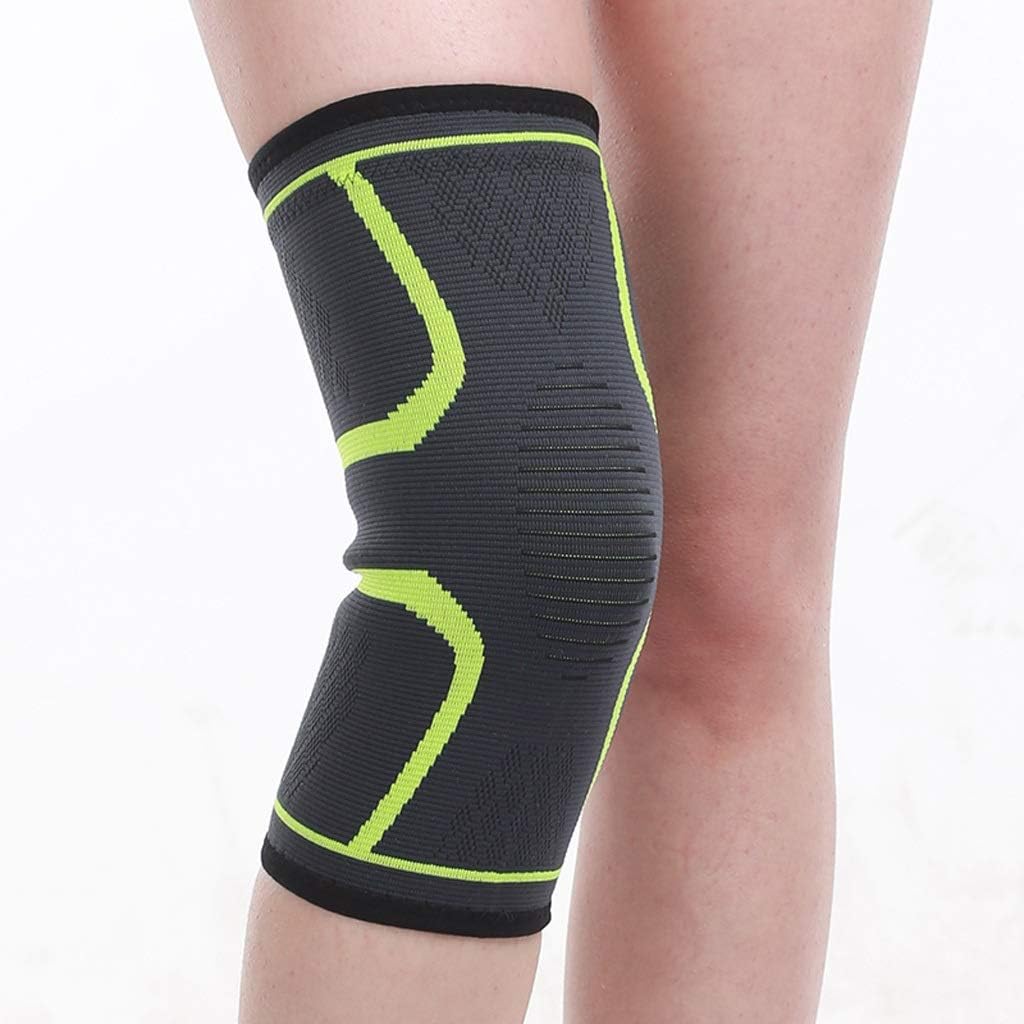 1 Pair Elastic Knitted Protective Gear Running Cycling Knee Cover Support Nylon Pad Sleeve for Basketball Volleyball
