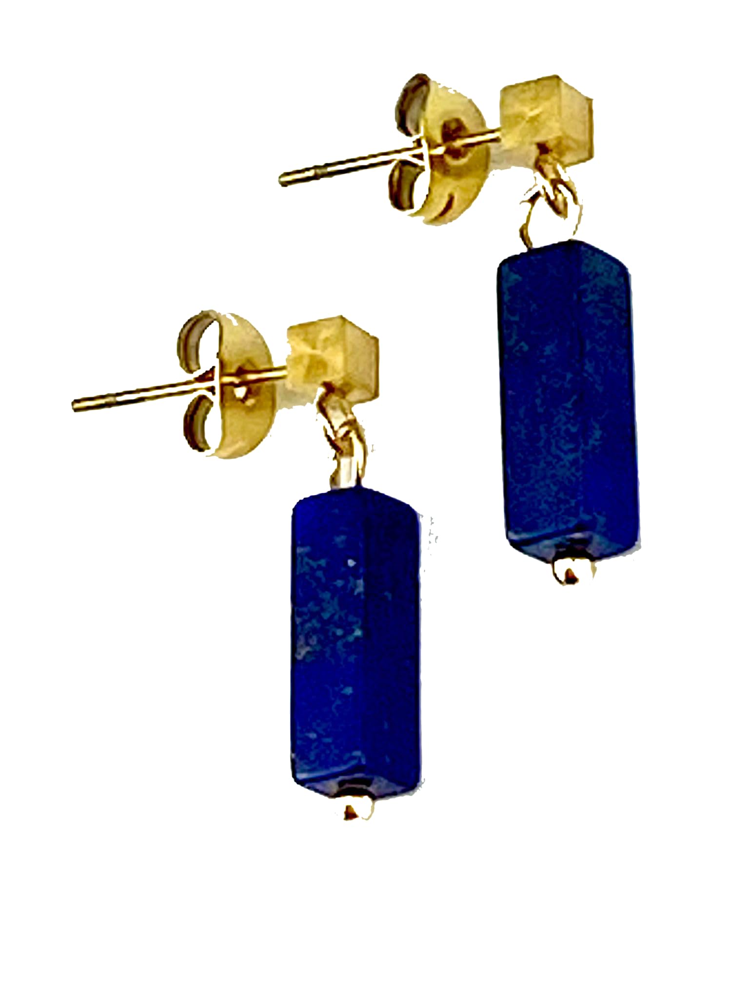 Handgemachte Kette mit natürlichen Lapis Lazuli Perlen, kombiniert mit vergoldeten Hämatit Perlen, vergoldetem Edelstahl Verschluss, Edelstein Heilstein Lapislazuli