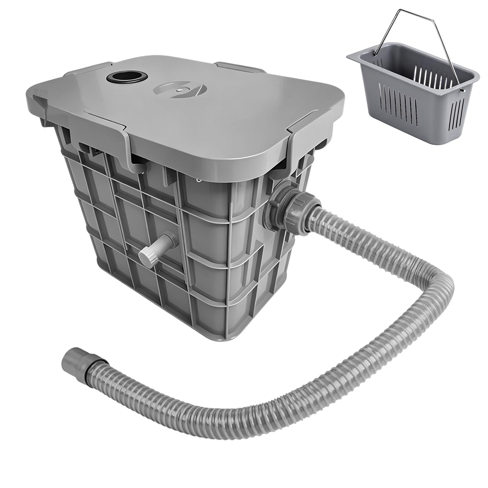 Separatore di grasso, 15 l, separatore di olio, acque reflue, per