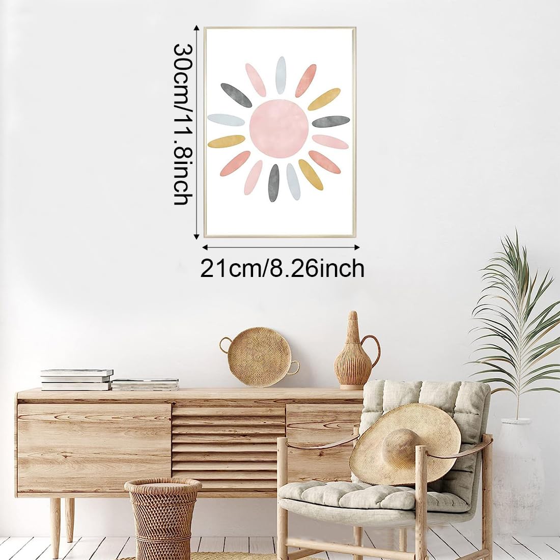 JEYORZY Set di 3 poster arcobaleno，Quadri Cameretta Bambino Poster Cameretta，decorazione per la cameretta dei bambini，formato A4